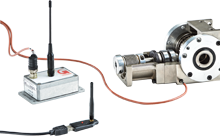 PT1000 Sensors with a right angle gearbox